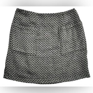Who What Wear Black and White Tweed Mini Skirt, NWT, Size 8